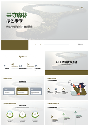2025全球森林资源可持续发展与企业守护趋势PPT模板