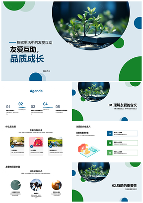 2025友爱互助团队共践德育成长活动PPT模板