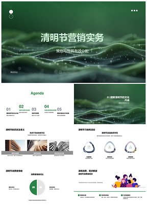 2025清明营销实务消费需求行为特惠AR虚拟预算文化资源PPT模板