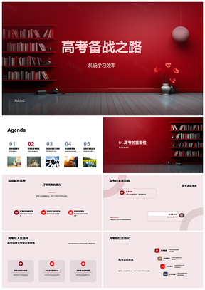 2025高考系统复习策略与高效学习习惯提升PPT模板