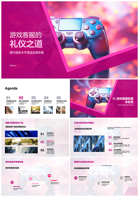 2025游戏客服礼仪提升品牌高效服务管理PPT模板