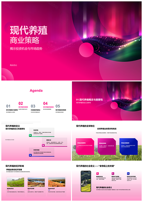 2025现代养殖投资市场趋势全球农业经济科技融资PPT模板