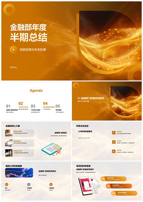 2025金融部半年度财务健康管理业绩挑战目标总结PPT模板