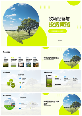 2025牧场经营投资策略与盈利增长趋势PPT模板