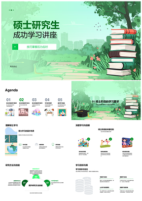 2025硕士研究生学业技巧掌握与压力应对PPT模板