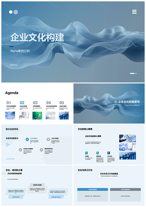 2025生物医疗企业核心文化构建管理愿景使命员工满意PPT模板