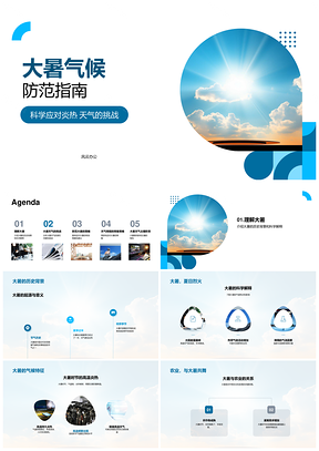 2025大暑高温天气防范气象指南PPT模板