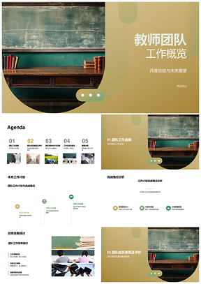 2025教师团队月度总结展望教学协作质量优秀PPT模板