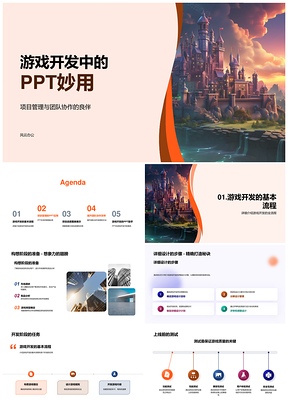 2025游戏开发项目管理协作图表任务共享效率案例PPT模板