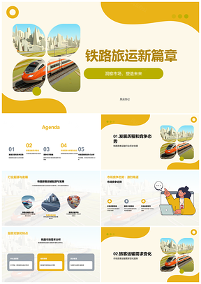 2025铁路旅客运输市场需求竞争发展研究报告PPT模板