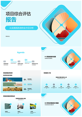 2025项目综合评估学员反馈收支满意度饼图PPT模板