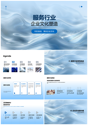 2025服务业文化挑战培训质量理念激励传递PPT模板