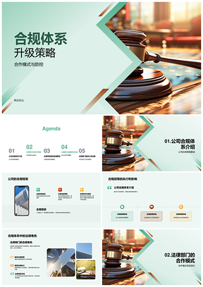 2025法律部门合规体系升级风险防控合作模式PPT模板