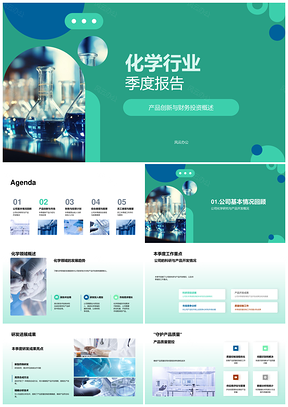 2025化学行业季度报创新研发投资营收综评展望PPT模板