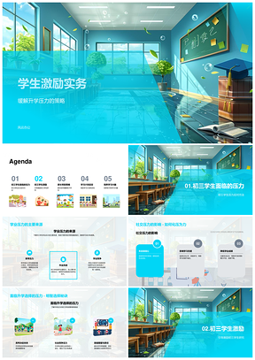 2025初三学生升学社交学业压力缓解与激励引导实务PPT模板