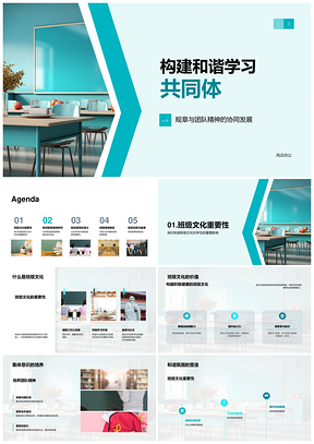 2025班集体制度文化凝聚高效团队建设PPT模板