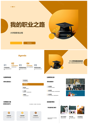 2025职业规划求职简历与大学实践发展之路PPT模板