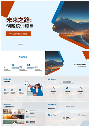 2025未来之路创新培训驱动职业团队成长PPT模板