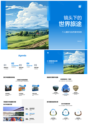 2025旅行摄影捕捉自然光影行者瞬间故事作品PPT模板