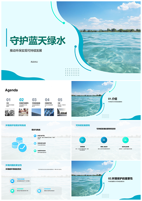 2025政企社共护蓝天挑战可持续发展现状PPT模板