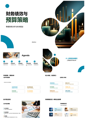 2025财务绩效预算策略季度分析成本控制市场趋势财税变动收入增长PPT模板