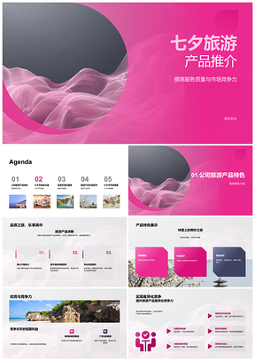 2025七夕旅游产品服务竞争力文化商业市场环境特色PPT模板