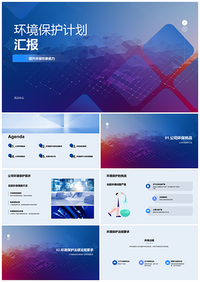 2025环境保护计划工作汇报PPT模板