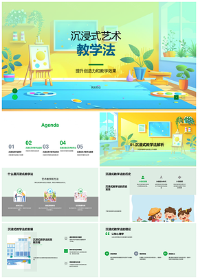 2025沉浸式艺术教学法创造力认知实践提升效果PPT模板