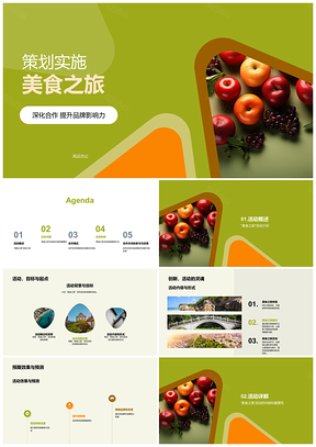 2025餐饮经理策划美食之旅合作提升品牌销售客流PPT模板