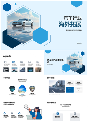 2025汽车行业全球化市场拓展策略分析PPT模板