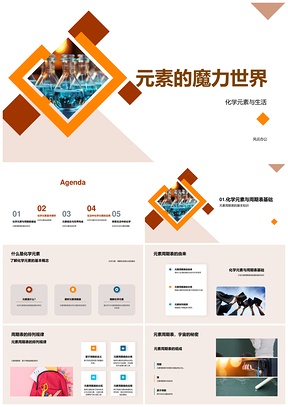 2025元素周期表与生活应用魔力世界PPT模板