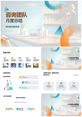 2025咨询团队月度总结服务质量提升需求洞察计划目标亮点应对PPT模板