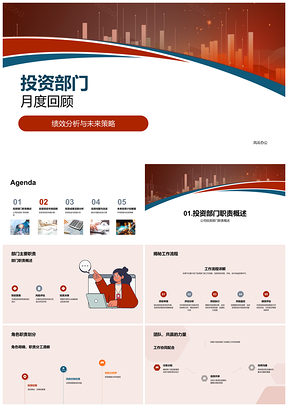 2025投资部月析绩效策略项目收益行业趋势PPT模板