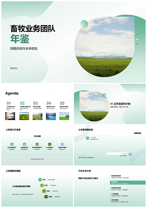 2025畜牧团队年度总结与明年协作计划PPT模板