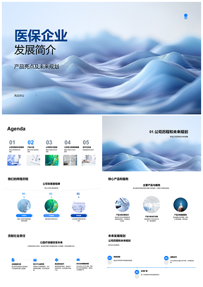 2025医疗保健企业发展历程核心技术社会责任未来规划PPT模板