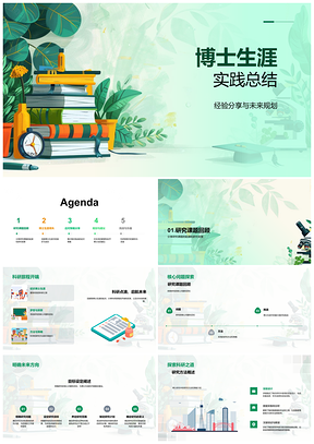 2025博士科研挑战应对策略与职业规划经验PPT模板