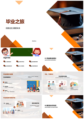 2025毕业典礼大学友情成长挑战收获展望PPT模板