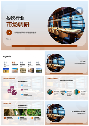 2025餐饮行业市场调研分析竞争对手及消费者需求PPT模板
