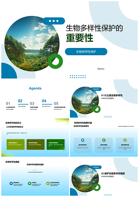 2025守护生物多样维系生态平衡与人类福祉PPT模板