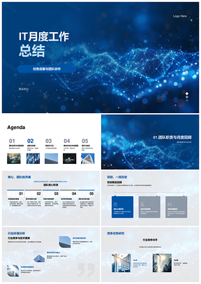 2025IT月度任务项目进展团队协作管理职责行业分析PPT模板