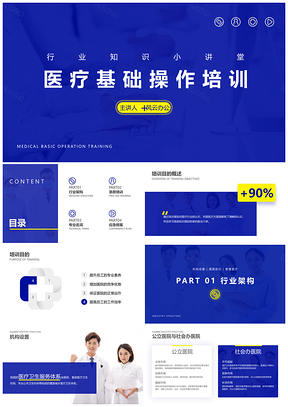 医疗专业基础操作培训套装PPT模板