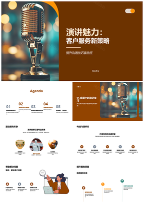 2025演讲魅力赋能客户服务沟通新策略PPT模板