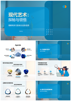 2025现代艺术流派发展特点与抽象创作影响PPT模板