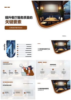 2025提升餐厅服务质量需顾客口碑在线评论服务员素质PPT模板