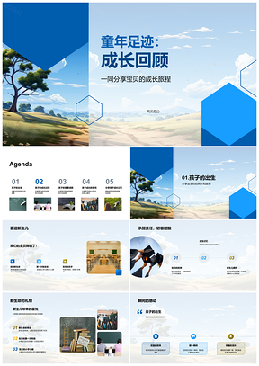2025宝贝成长足迹家庭相册记录喜悦成就PPT模板
