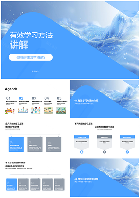 2025教育顾问高效学习技巧助师生提升记忆解题能力PPT模板