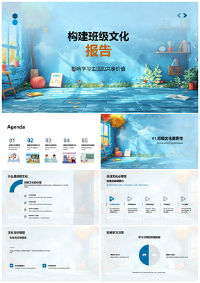 2025班级文化共建共享规范凝聚习惯活动建设报告PPT模板