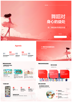 2025舞蹈促进身心健康高二教师课堂讲座PPT模板