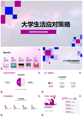 2025大学生活挑战适应与自我管理策略PPT模板