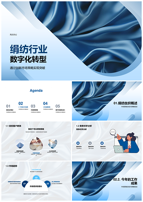 2025绢纺丝织数字化转型市场突围PPT模板